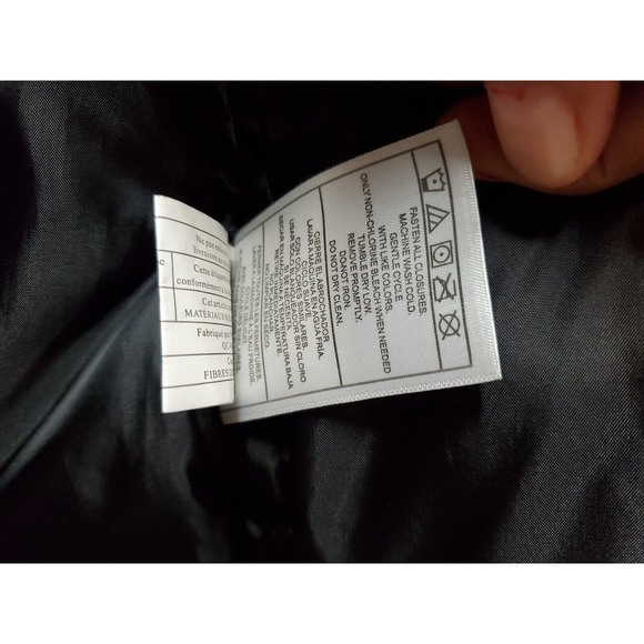 Madden Girl Puffer Coat Womens XL Black Sherpa Lined‎ Hooded Drawstring Full Zip - Picture 9 of 9